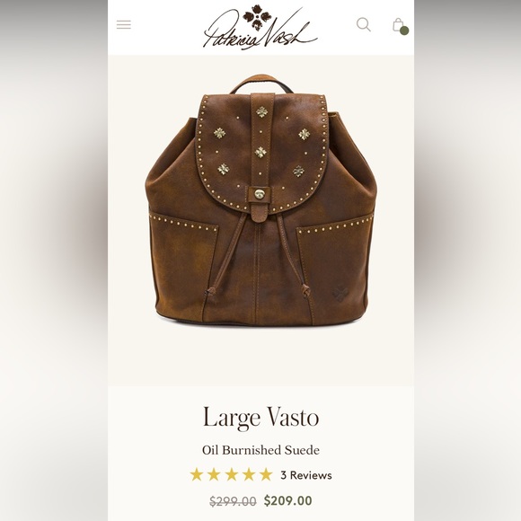 PATRICIA NASH Burnished Suede Leather Vasto Backpack - Picture 11 of 11